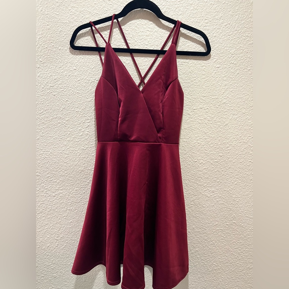 Charlotte Russe maroon dress